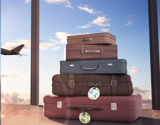 Round luggage tags