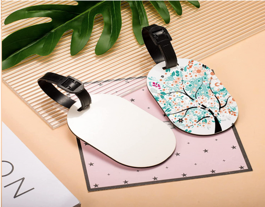 Square rounded edge luggage tags