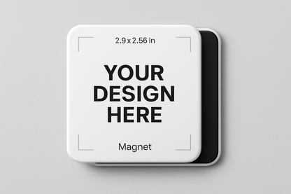 2.9x2.56 inch square magnet your design here